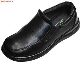 【靴のHOSHIKAWA】 『New PePe 6203』ニューペペ スリッポン21.5～25cm EEEブラック レディース幅が広い 外反母趾軽い 合皮 紐なし
