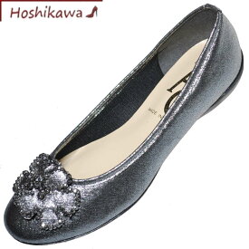 【靴のHOSHIKAWA】 『AC 1311』エーシー カジュアルパンプス22cm～24.5cm EEEレディース シルバーカッター ローヒール低反発 合皮