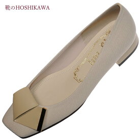 【靴のHOSHIKAWA】 『Metal Rouge 1090』メタルルージュ パンプス22.5cm～24.5cm レディースアイボリー 4cmヒールウェッジソール 国産 合皮