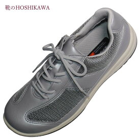 【靴のHOSHIKAWA】 『Medical Walk L030』アサヒ メディカルウォーク21.5cm～25cm EEEEレディース シルバーカジュアルシューズ レースアップ天然皮革 日本製