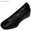 【靴のHOSHIKAWA】 『Monet 881407』パンプス ウェッジソール21.5cm〜24.5cm EEEレディース ブラック厚底 エレガンス日本製 本革