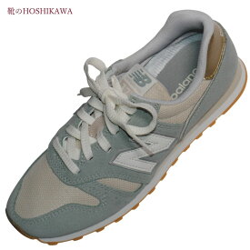 【靴のHOSHIKAWA】 『New Balance WL373 PT2』ニューバランス ウォーキングシューズ21.5cm～25cm Dレースアップ レディースグレー 合皮