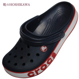 【靴のHOSHIKAWA】 『CROCS 206021 4CC』クロックス サンダル22cm～29cm NV/PEPクロックバンド ボールドロゴクロスライト 合成樹脂抗菌 防臭 耐水