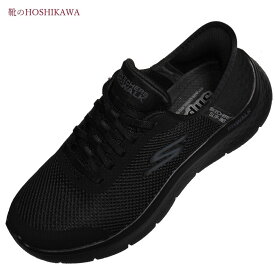 【靴のHOSHIKAWA】 『SKECHERS SPORTL 124836W』22cm～26.5cm レディースGO WALK スニーカーブラック 運動靴合皮 軽量