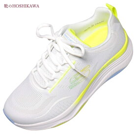 【靴のHOSHIKAWA】 『SKECHERS SPORTL 149833』22cm～26.5cm レディースD’LUX スニーカーホワイト 運動靴合皮 軽量