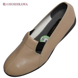 【靴のHOSHIKAWA】 『SUNGENOVA 33015』サンジェノバ カッター22cm～24.5cm 幅広ベージュ レディース日本製 合皮 紐無し