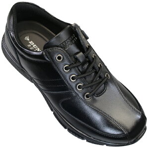 ダンロップ DUNLOP DR-6255 ブラック・ワイン メンズ 防水スニーカー ウォーキングシューズ 紳士靴 天然皮革 5E 幅広 ワイド サイドファスナー サイドジップ 防水 DUNLOP REFINED