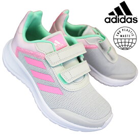 【全商品ポイント5倍⇒6/11(火)1:59迄】 アディダス adidas スニーカー テンソーラン 2.0CF K H06379 グレー/ピンク 17cm～23.5cm キッズ ジュニア マジックテープスニーカー ランニングシューズ 運動靴 子供靴 TENSAUR RUN 2.0CF K