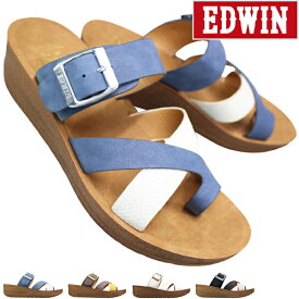 エドウィン EDWIN リゾートサンダル EW9502 ネイビー・マスタード・ホワイト・ブラック 23cm～24cm レディース サンダル サマーサンダル スライドサンダル 厚底サンダル シューズ 靴 履きやすい靴 エドウィン9502