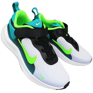 ナイキ NIKE スニーカー FB7690 005 レボリューション 7 PSV ブラック/グリーン 16cm〜19cm キッズ マジックテープ カジュアル 子供靴 運動靴 紐なし靴 履きやすい靴 面ファスナー REVOLUTION 7 PSV ナイキ