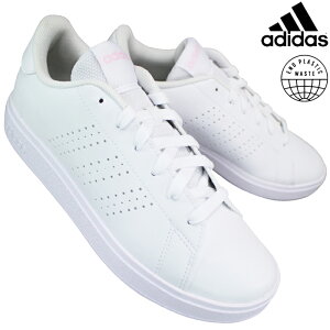 アディダス adidas スニーカー IF4136 アドバンコートベース 2.0W ホワイト/ピンク 23cm〜24.5cm レディース ローカットスニーカー カジュアルシューズ 運動靴 紐靴 通学靴 通勤靴 ADVANCOURT BASE 2.0W ア