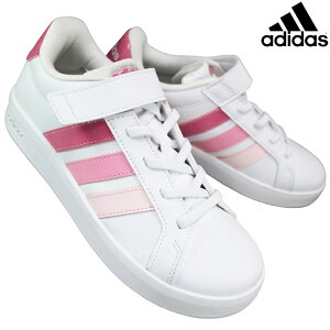 �A�f�B�_�X adidas �X�j�[�J�[ KJ4370 �O�����h�R�[�g3.0 EL C �z���C�g/�s���N 18cm�`21.5cm �L�b�Y �W���j�A �V���[�Y �^���C �q���C �ʊw�C �� ������v �}�W�b�N�e�[�v �ʃt�@�X�i�[ GRANDCOURT 3.0 EL C