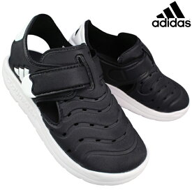 【エントリーでポイント5倍⇒9/11(金)1:59迄】 アディダス adidas ウォーター サンダル 2 C JP9417 ブラック/ホワイト 18cm〜22cm キッズ ジュニア スポーツサンダル アクアシューズ マリンシューズ サンダル 靴 マジックテープ つま先ガード 水陸両用 WATAR SANDAL 2C
