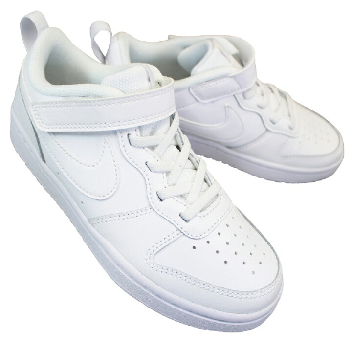 楽天市場 ナイキ Nike Bq5451 100 コート バーロウ ロー 2 Psv ホワイト Nike Court Borough Low 2 Psv キッズ Bq 5451 キッズスニーカー マジックテープスニーカー キッズシューズ ジュニア 運動靴 子供靴 通学靴 白スニーカー 白靴 白スクールシューズ 靴ショップ