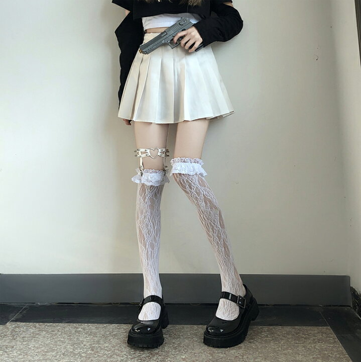 楽天市場】ゴシック系やガーリー系にも使い方次第で大変身！ニーハイ 