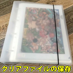 クリアファイルを綺麗に収納 追加可能 ゴム付 収納ホルダー コレクション オタ活 ヲタ活 アニメ グッズ ホルダー オタク ゲーム 漫画 マンガ バインダー コレクター 保管 保存 クリア ファイ