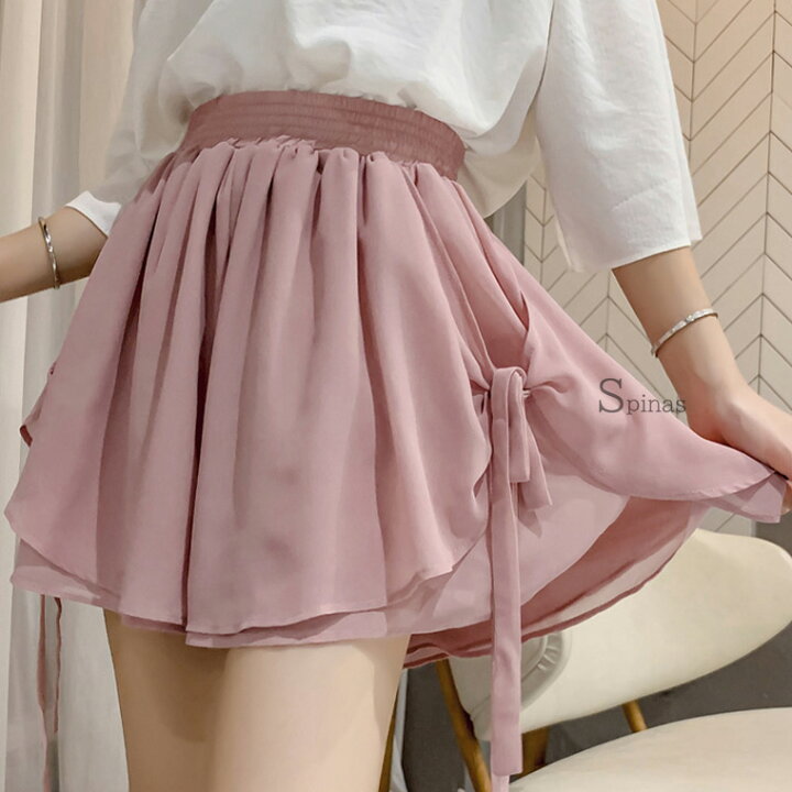 楽天市場】サイドリボンが揺れる ひわひらガーリーな ハイウエスト  