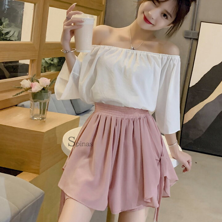 楽天市場】サイドリボンが揺れる ひわひらガーリーな ハイウエスト  