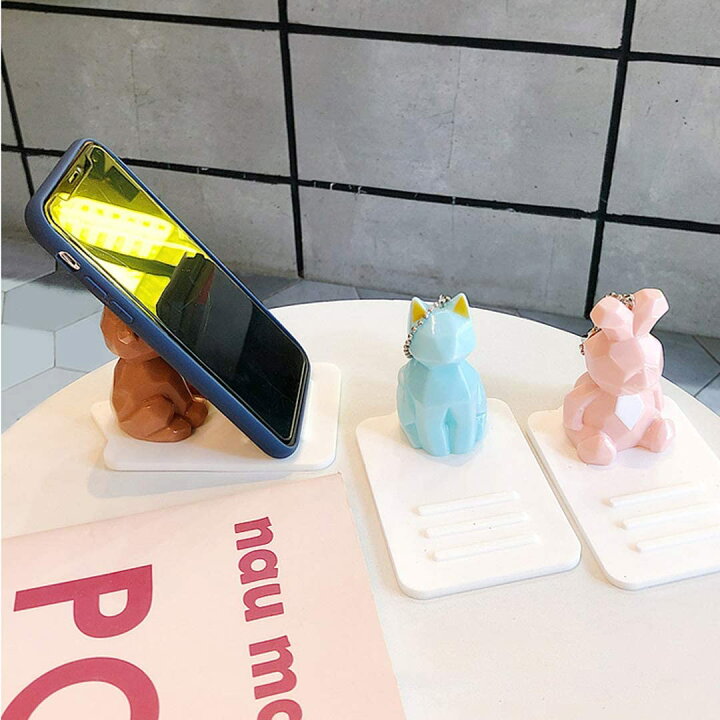 楽天市場 デスク周りに癒しを与える かわいい 動物 アニマル スマホスタンド スマホホルダー スマホ アクセサリー 靴下プレミアム
