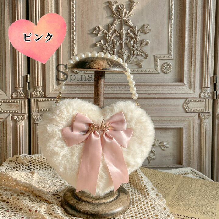 楽天市場】2種のストラップ付 ふわふわリボン ロリータバッグ  