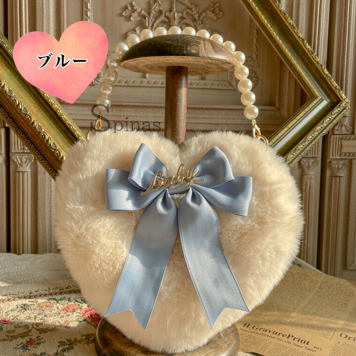 楽天市場】2種のストラップ付 ふわふわリボン ロリータバッグ  