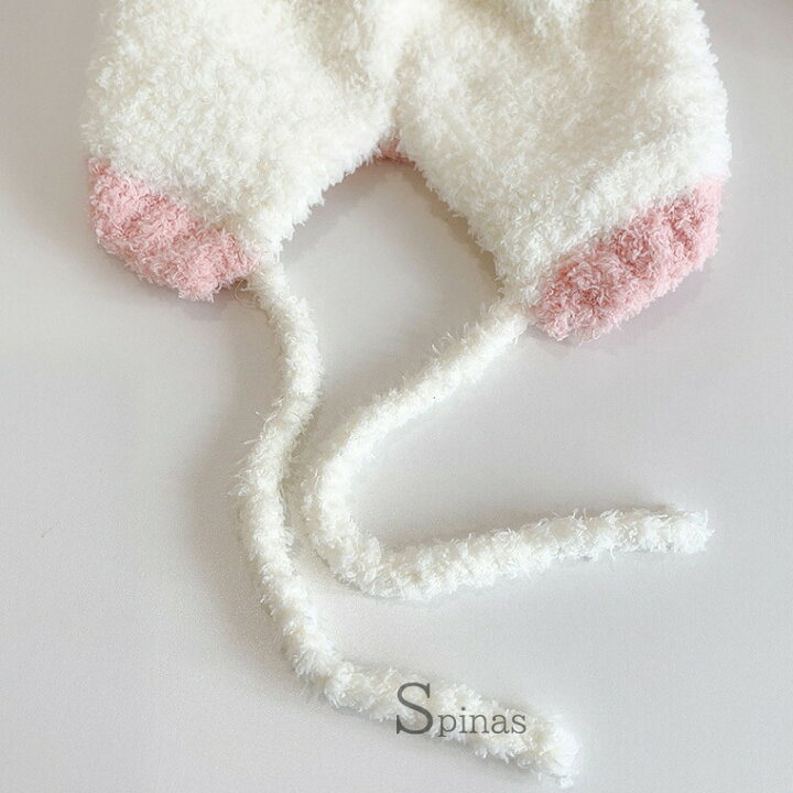 楽天市場】フルーツが耳のようについたかわいい帽子 ふわふわ もこもこ  