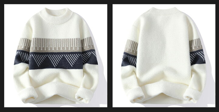 楽天市場】シーズンムード高まる幾何学柄！長袖ニット セーター 総柄  