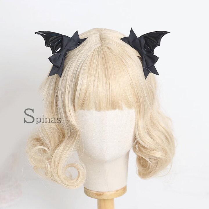 楽天市場】小悪魔に変身 リボン付き 羽ヘアピン 1ペア2個セット 