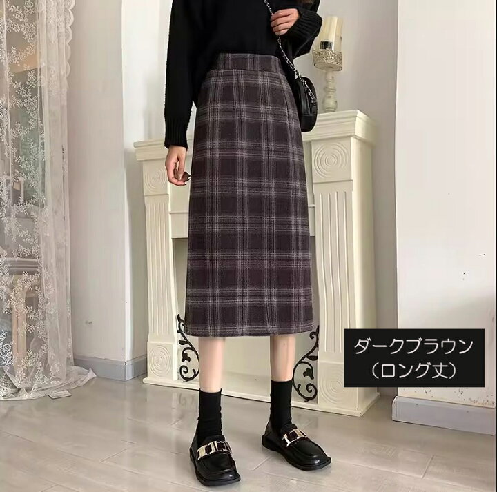 楽天市場】すとんとしたシルエットが大人っぽい！チェック柄 秋冬 