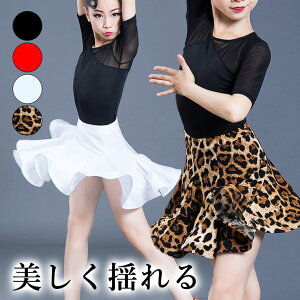 120-180サイズ 揺れて映える キッズ用 定番カラー ダンススカート フリンジ ラテンドレス 社交ダンス衣装 子供 ラテンダンスウェア 女の子 子供用 ダンスウェア 無地 長袖 半袖 ステッジ衣装