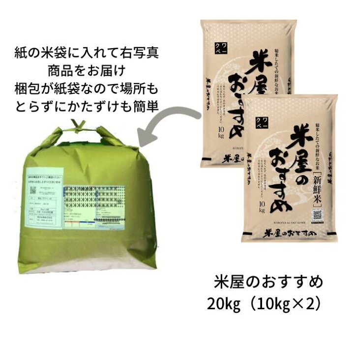 楽天市場】米20kg (10kg×2) 7年産＆6年産ブレンド 家計応援米 精米 