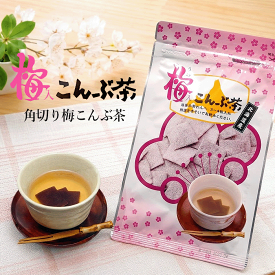 昆布茶 梅 角切りこんぶ茶 梅昆布茶 紀州 お茶 昆布入り 角切り昆布茶 梅こんぶ茶 梅こぶ茶 こんぶ茶 まるごと 塩昆布 こんぶ入り 北海道 道産 国産 お土産 ご当地 観光 旅行 静香園 鳥取 米子 メール便 茶静香園の本格派こんぶ茶 梅入り角切こんぶ茶48g【うめ】