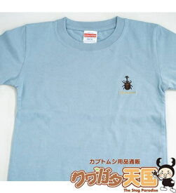 Tシャツ【大人用サイズS・カブトムシ・ブルー】