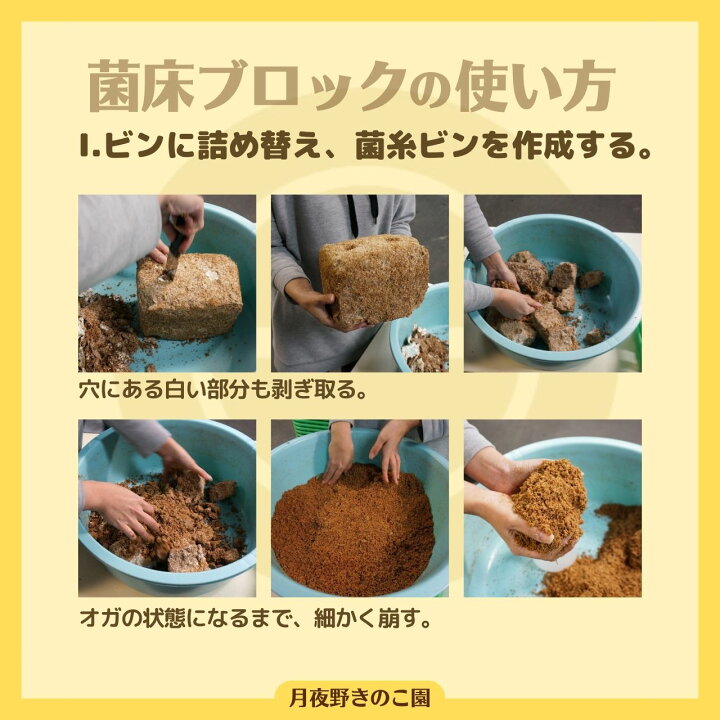 楽天市場】◇N-カワラブロック×9個 上級者向け 菌糸ビン（菌糸瓶 