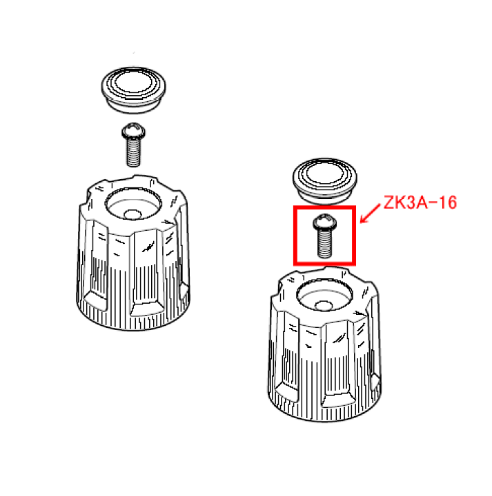 楽天市場】【KVK公式】普通郵便/ヤマト【ZK3A−16】丸小ねじ