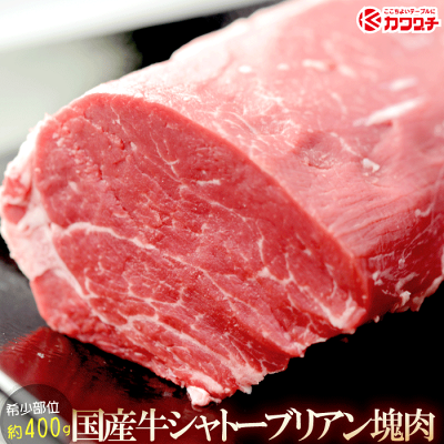 国産牛ヒレシャトーブリアンブロック約400g|業務用ブロック塊肉希少部位ステーキローストビーフ牛肉父の日御中元お中元プレゼントギフト贈り物景品お取り寄せ内祝御祝出産内祝い誕生日ゴルフコンペ冷凍グルメ肉食品スーパーセール後払い