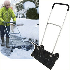 雪かき 【大型車輪付スノープッシャー】 幅66cm 除雪 スクレーパー ※代引不可