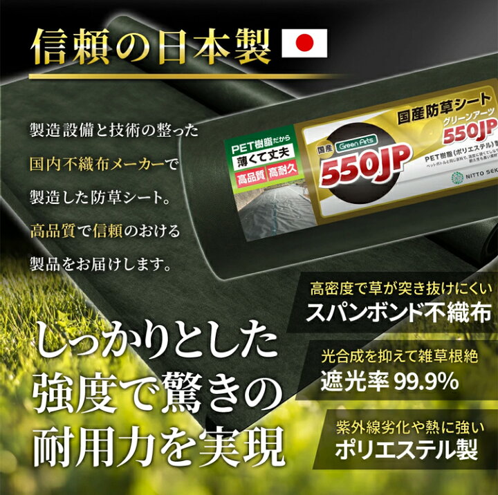 カインズ 超高密度防草シート 黒 幅1m×長さ50m | 防