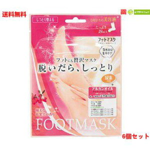 送料無料 6個セット 人気のフットパック ビューティーワールド(ラッキーウィンク) 脱いだらしっとり フットマスク シートマスクパック フット用 優美な花果実の香り BSF251 【代