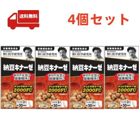 送料無料　4個セット【野口医学研究所】 納豆キナーゼ (240mg×60粒) 約30日分【栄養補助食品】