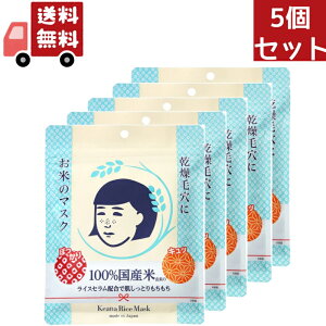 送料無料 5個セット 毛穴撫子 お米のマスク ( 10枚入 )【代引不可】
