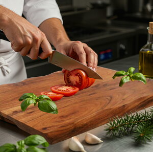 アカシア材 カッティングボード40cm CE-0233 約W400mmxD250mm高さ25mm