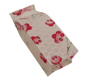 三共商店レーヨン　梅柄ガセット袋　W49mmxL130×D40mm(膨らました奥行き） 500枚入り52836