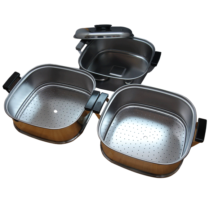 楽天市場】PE角蒸器ステンレス製 角型 蒸器 29cm 3段（蒸す
