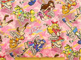 在庫処分 キャラクター キルティング生地 布 アイカツ！AQ5700−3 商用利用不可