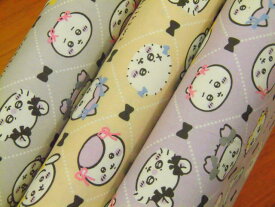 キャラクター オックス生地 布 ちいかわ ヘアーリボン柄　G2577−1 2025年 入園入学 商用利用不可 色A、Cメーカー完売