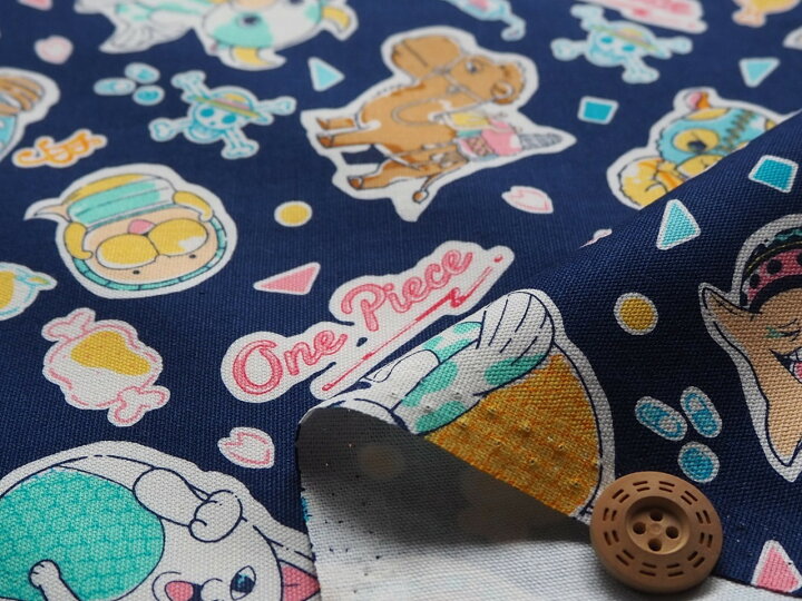 楽天市場 キャラクター オックス生地 布 ワンピース One Piece アニマル柄 ｇ３０３９ １ 21年 入園入学 商用利用不可 京都カナリヤ手芸店