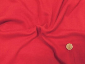 【訳あり】コットン ジャージ生地 布 スムースニット ダークカラー 無地 AN98000−249レッド 商用利用可能　環状（筒状）の生地です