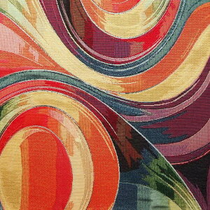 輸入 ゴブラン生地 布 現代アート 抽象画 ライン サークル 87476−01 B&Bファブリックス 商用利用可能