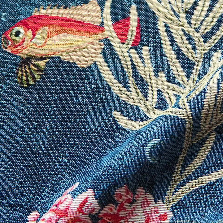 楽天市場】輸入 ゴブラン生地 布 熱帯魚 コーラルリーフ 珊瑚 サンゴ  